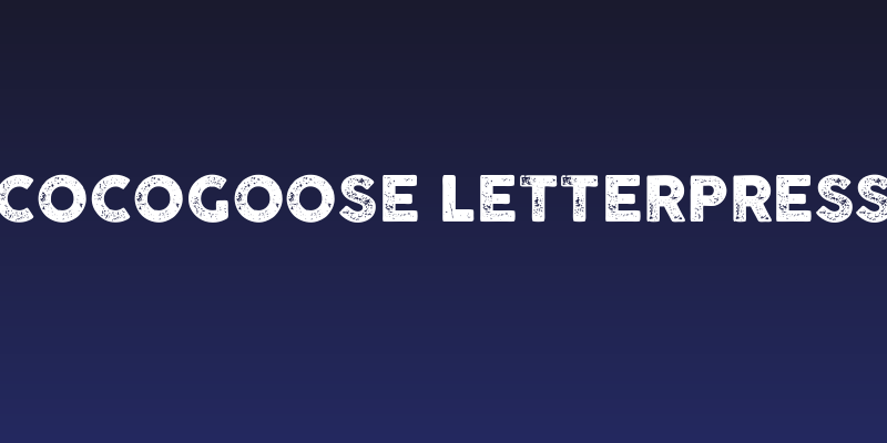 COCOGOOSE LETTERPRESS Social Header