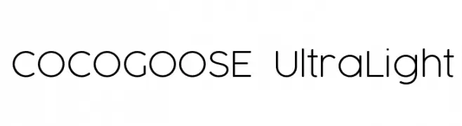 COCOGOOSE  UltraLight  नि: शुल्क फ़ॉन्ट्स डाउनलोड