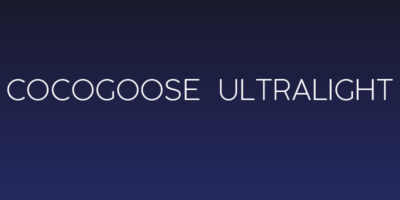 COCOGOOSE  UltraLight Social Header