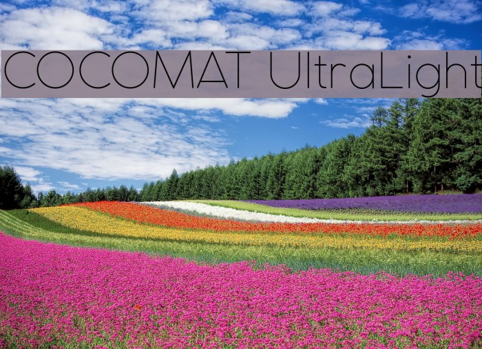 COCOMAT UltraLight Font examples