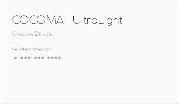 COCOMAT UltraLight Business Card