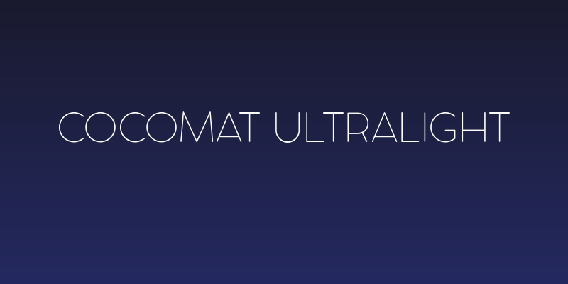 COCOMAT UltraLight Social Header
