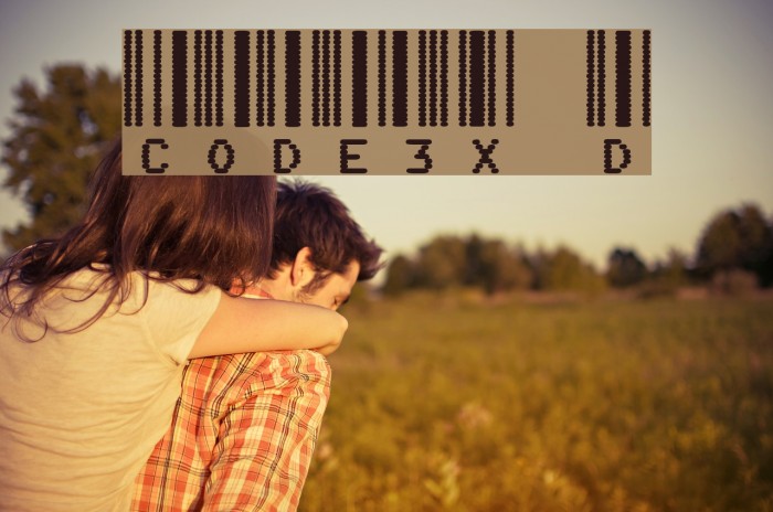CODE3X D Font examples