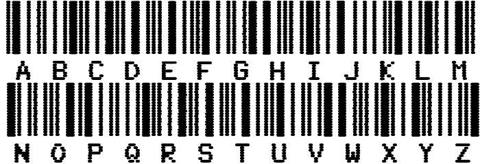 CODE3X D Font LOWERCASE