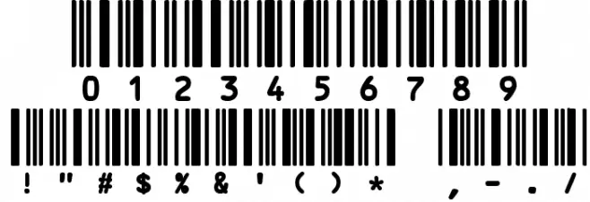 CODE3X R Font OTHER CHARS