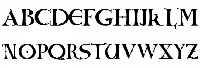 CODEX GIGAS Font Litere mari