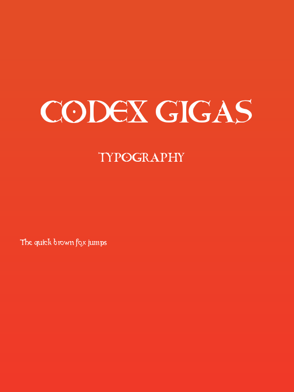 CODEX GIGAS Poster