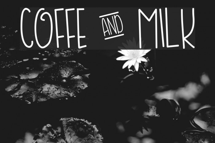 COFFE & MILK Font examples