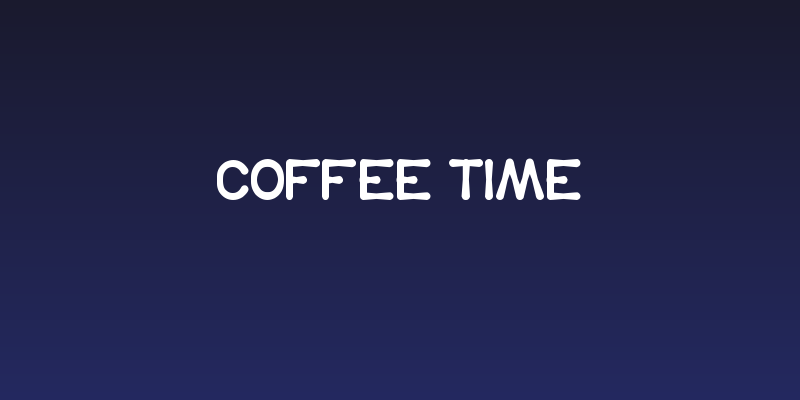 COFFEE TIME Social Header