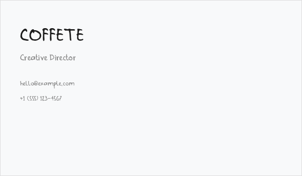 COFFETE Business Card