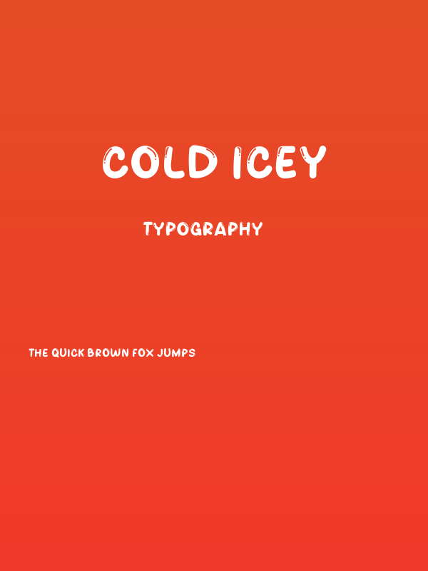 COLD ICEY Poster