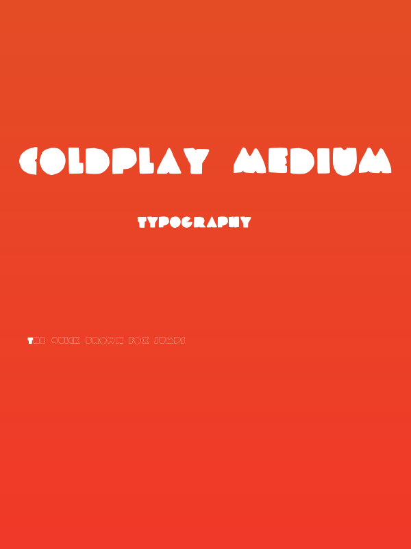 COLDPLAY Medium Poster