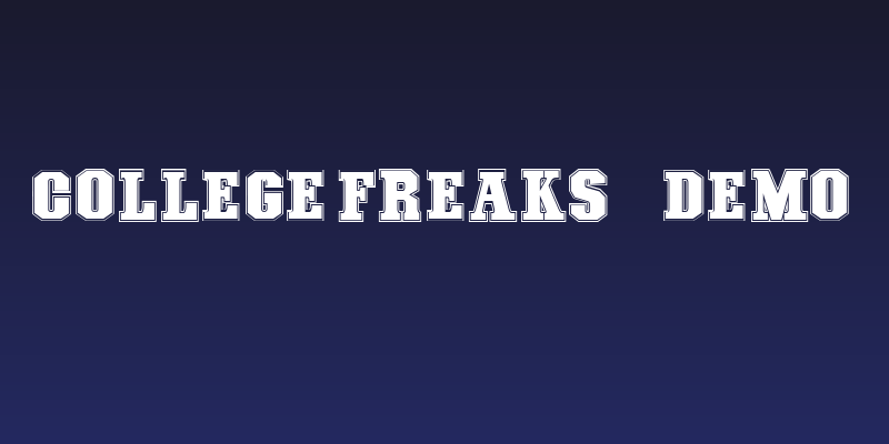 COLLEGE FREAKS - Demo Social Header