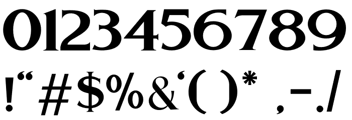 COLLONAR CAP Font OTHER CHARS