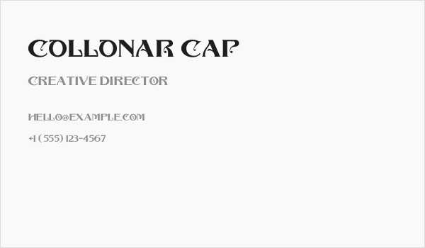 COLLONAR CAP Business Card