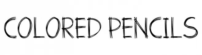 COLORED PENCILS  Frei Schriftart Herunterladen