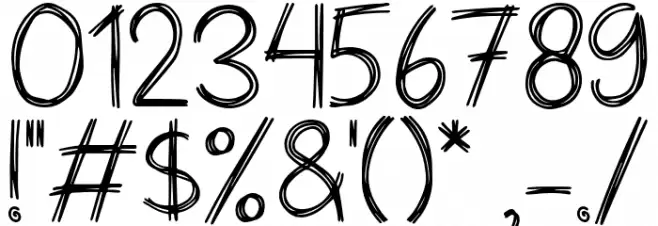 COLORED PENCILS Font OTHER CHARS