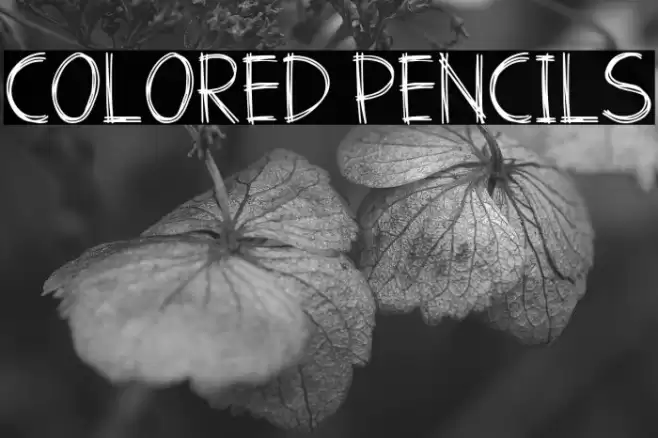 COLORED PENCILS Font examples