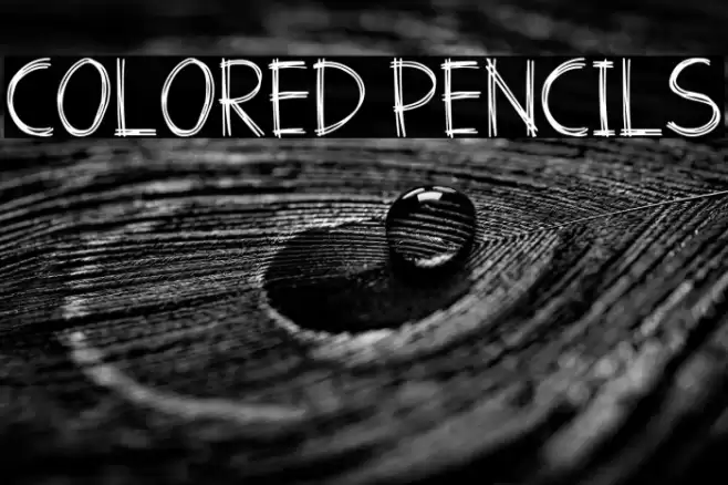 COLORED PENCILS Font examples