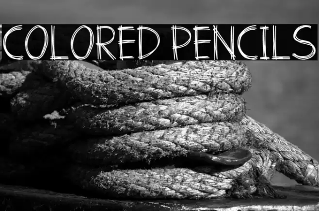 COLORED PENCILS Font examples