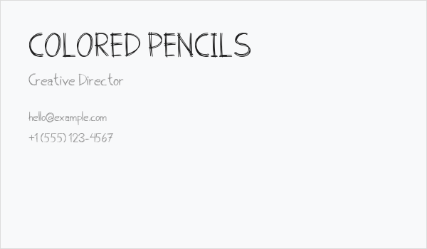 COLORED PENCILS Business Card