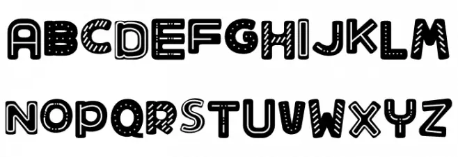 COLORFUL CANDY DECORATED Font UPPERCASE