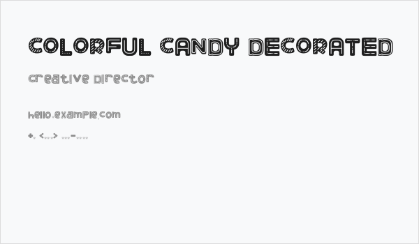 COLORFUL CANDY DECORATED Business Card