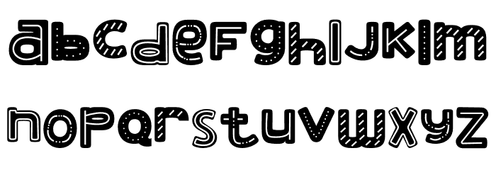 COLORFUL CANDY DECORATED Font LOWERCASE