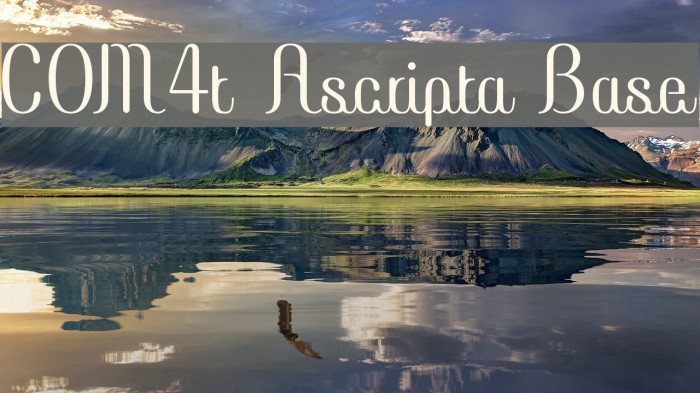 COM4t Ascripta Base Font examples