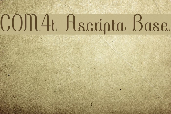 COM4t Ascripta Base Font examples