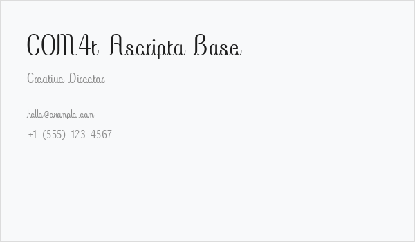 COM4t Ascripta Base Business Card