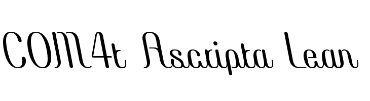 COM4t Ascripta Lean  Frei Schriftart Herunterladen