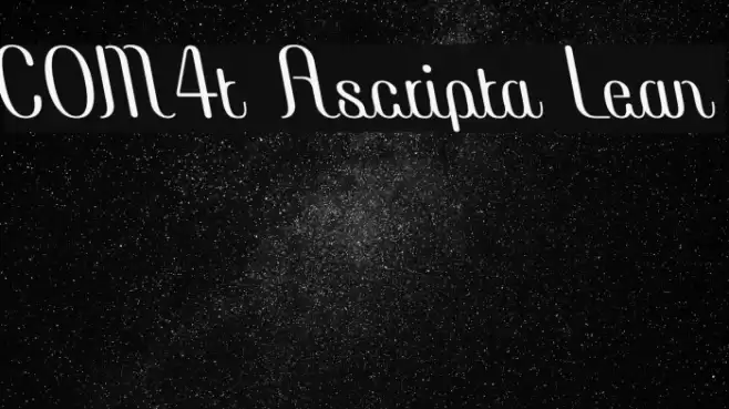 COM4t Ascripta Lean Font examples