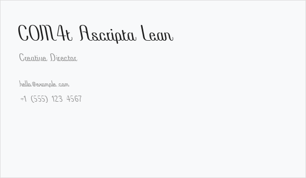 COM4t Ascripta Lean Business Card