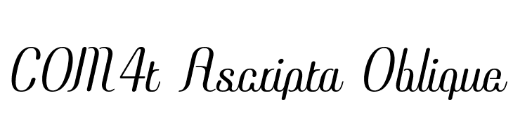 COM4t Ascripta Oblique  Descarca Fonturi Gratis