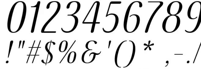 COM4t Ascripta Oblique Font OTHER CHARS