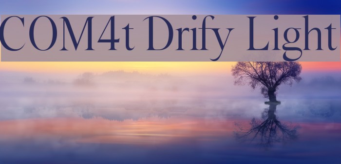 COM4t Drify Light Font examples