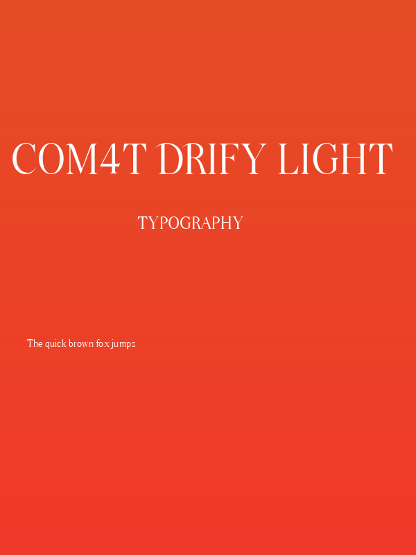 COM4t Drify Light Poster