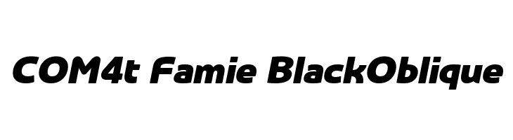 COM4t Famie BlackOblique Font