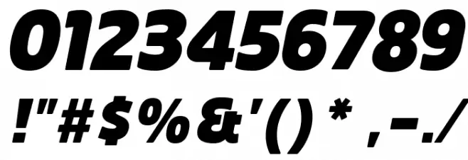 COM4t Famie BlackOblique Font OTHER CHARS