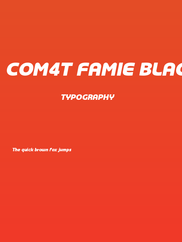 COM4t Famie BlackOblique Poster