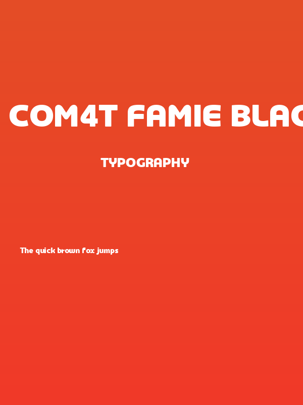 COM4t Famie Black Poster