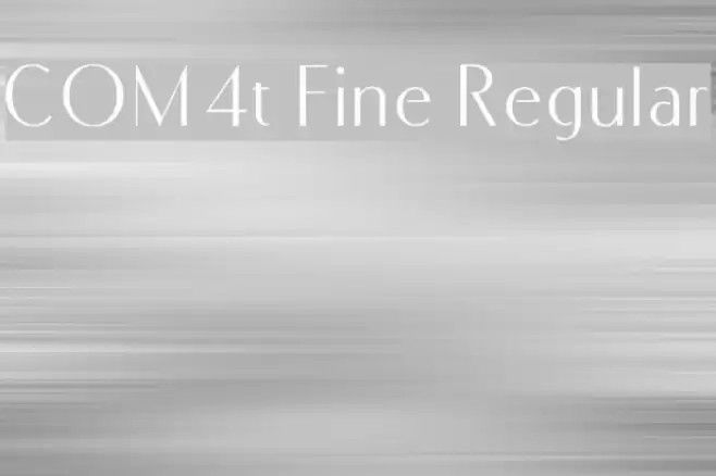 COM4t Fine Regular Schriftart examples
