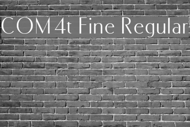 COM4t Fine Regular Schriftart examples