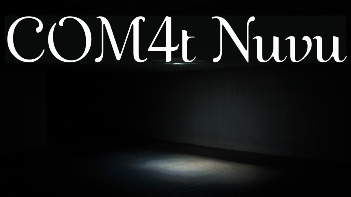 COM4t Nuvu Font examples
