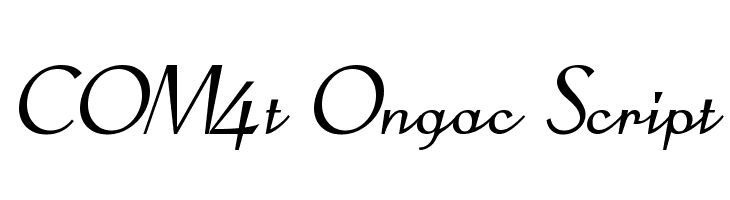 COM4t Ongac Script  フリーフォントのダウンロード