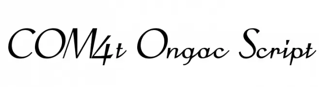 COM4t Ongac Script  フリーフォントのダウンロード