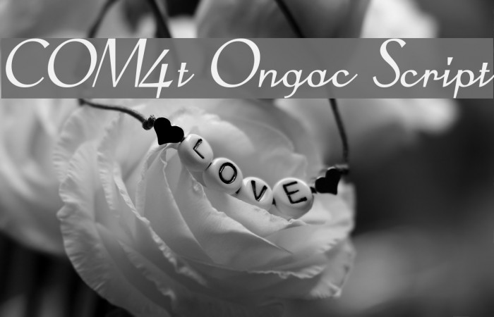 COM4t Ongac Script Font examples