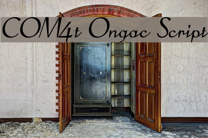 COM4t Ongac Script Font examples
