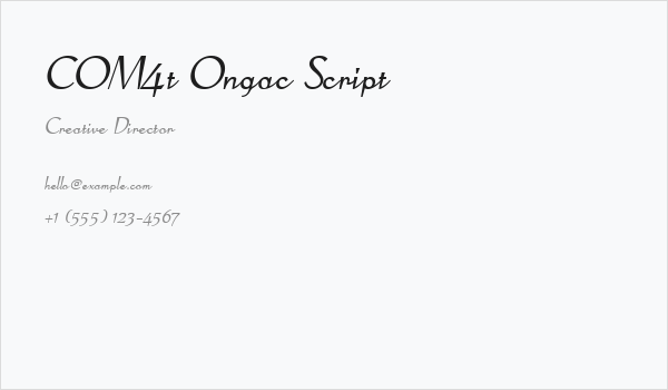 COM4t Ongac Script Business Card